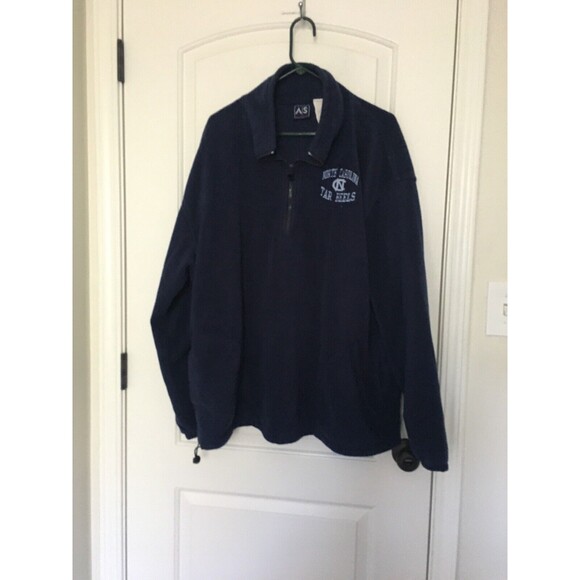 A/S Sports North Carolina Tarheels Men's Fleece Jacket Full Zip Size XXL Blue - Picture 1 of 8